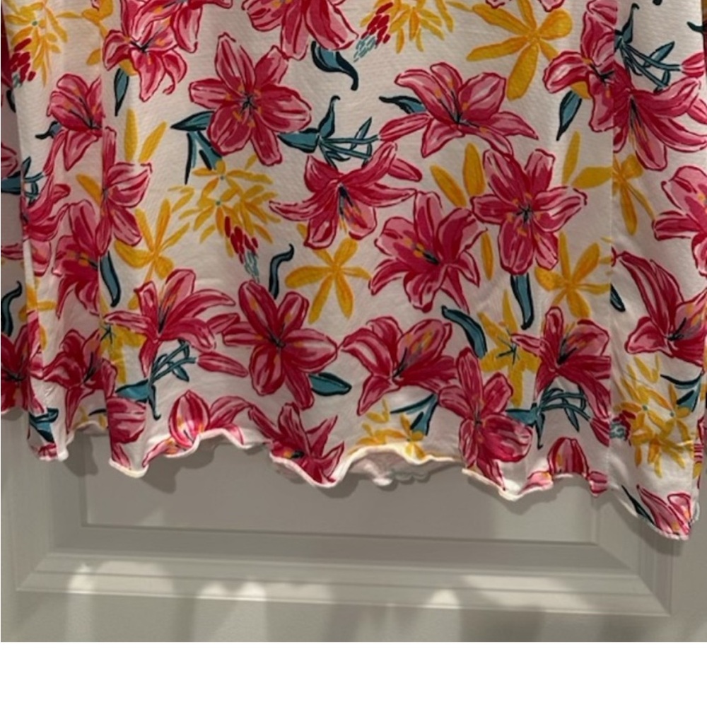 GOTTEX STUDIO LONG SLEEVE TOP WITH PEARL EDGE IN LILLY WHITE  SIZE MED - Picture 3 of 7